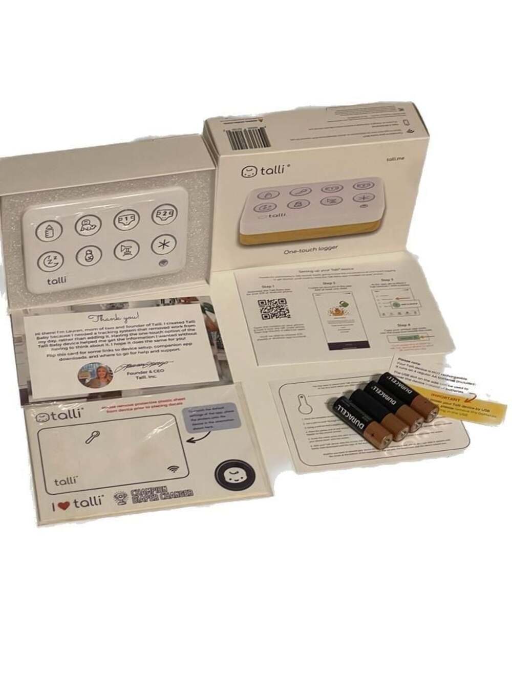 Talli One-Touch Logger Smart BabyTracker Tested, w/ Phone App, Batteries Incl.